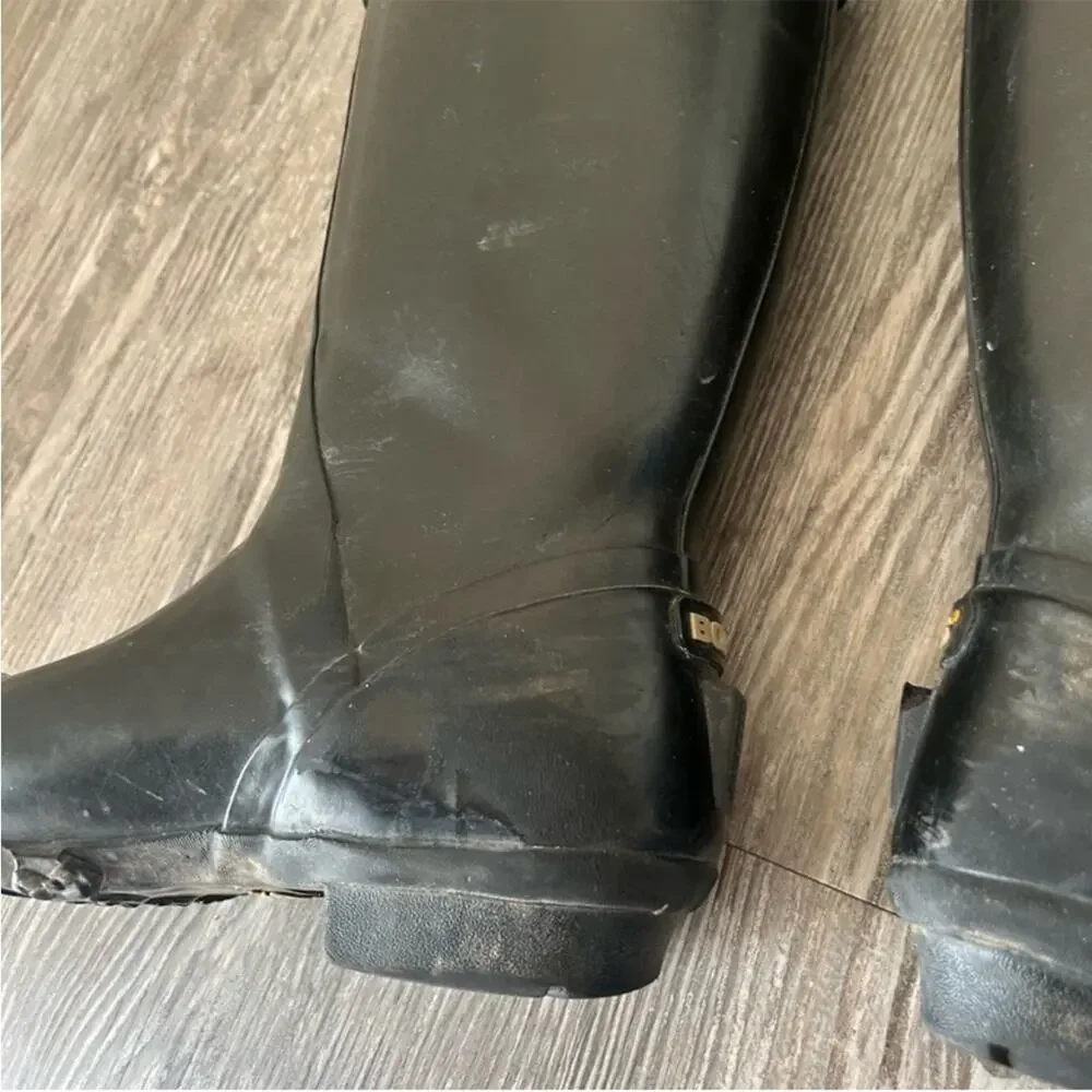 Bogs Black Alex Quilted Tall RainBoots Size 6